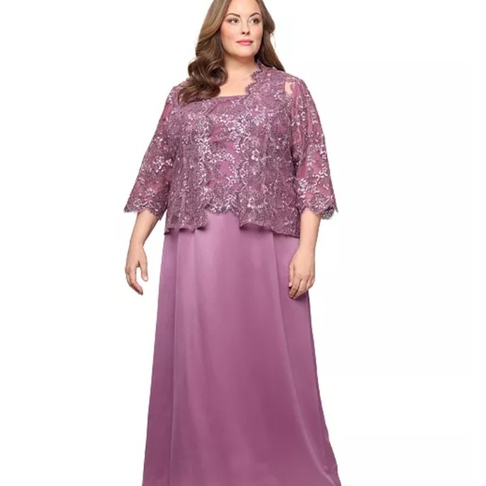 Alex Evenings Lace Maxi Skirt in Dusty Rose*117*